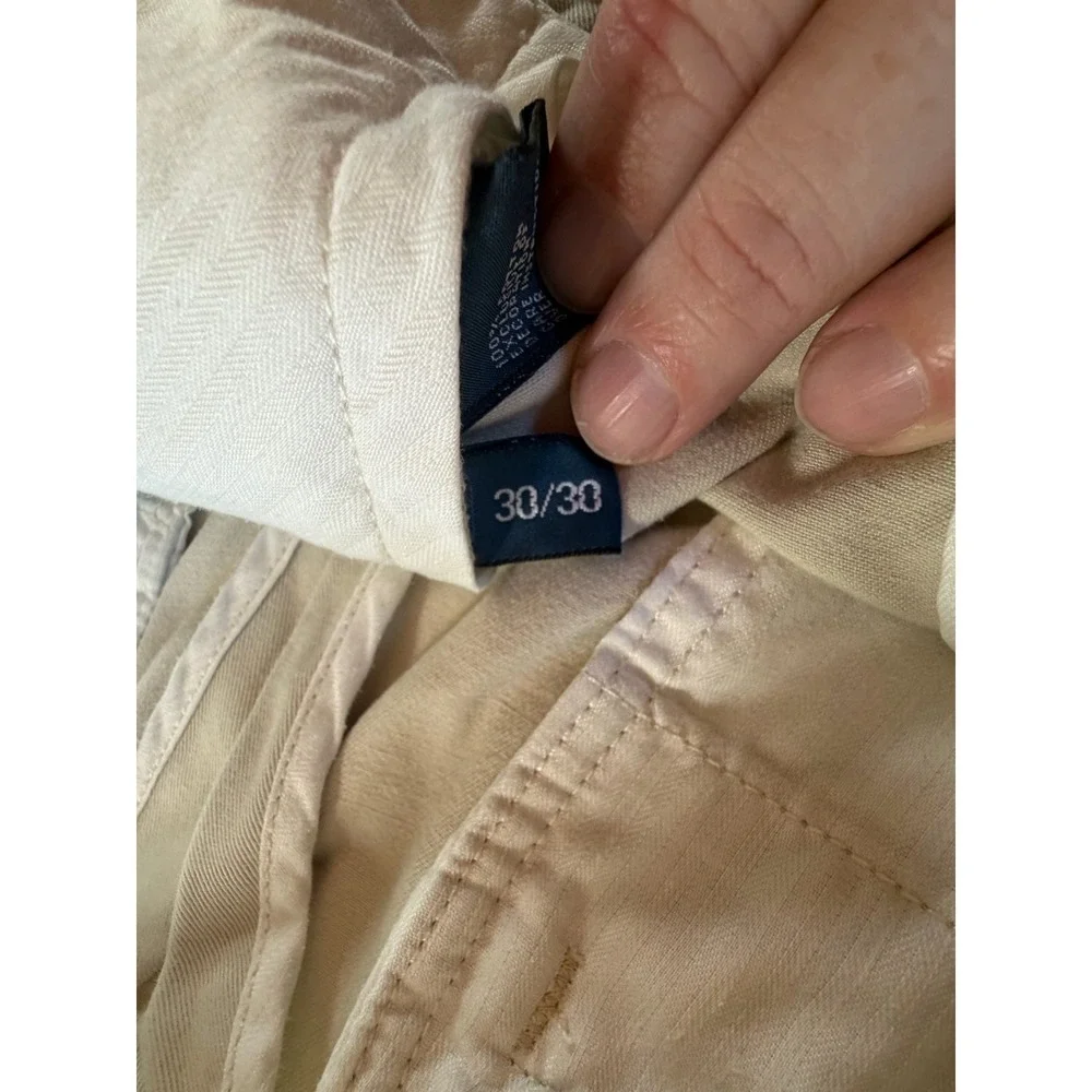 Polo Ralph Lauren Men's Khaki Ethan Pants 30x30 Straight Leg Cotton